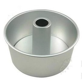 【煙囪模-活底圓形-陽極-19cm】戚風蛋糕 抽心天使蛋糕模 烤箱用(模口外徑19.3下17高9cm，煙囪口徑4.5高11cm)-8001001