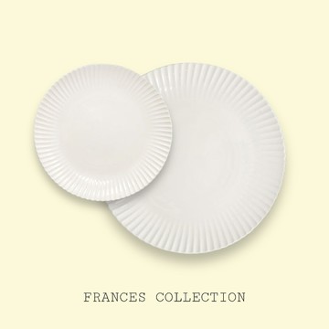 瑞典 BYON Frances 貝殻餐盤2入 白 - 21 cm