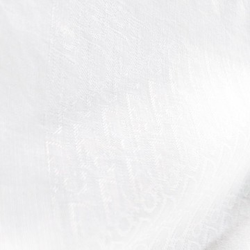 Christian Dior 復古手帕 – 白色緹花標誌圖案 19 x 18 英吋