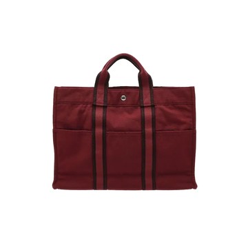 HERMÈS FOURRE TOUT 帆布材質托特包 / 紅色