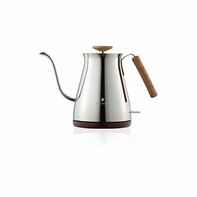 ドリップケトル 電気 おしゃれ 細口 本格 電気ケトル ステンレス ケトル ドリップ コーヒー 0.7L 2?3杯 シルバー