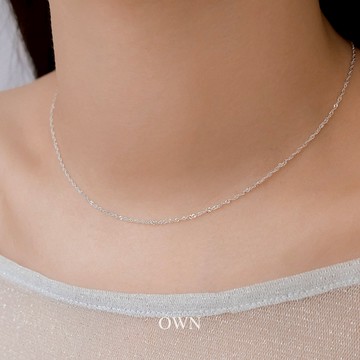 最美素鍊🕊️水波紋項鍊₊⊹S925通體純銀｜OWN｜純銀項鍊 鎖骨鏈 素鍊 銀鍊 女生項鍊