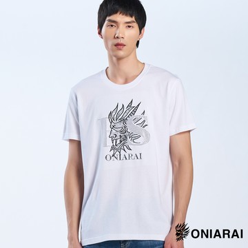 【買1送1】黑標燙鑽側鬼短TEE(白) - BLUE WAY 鬼洗い