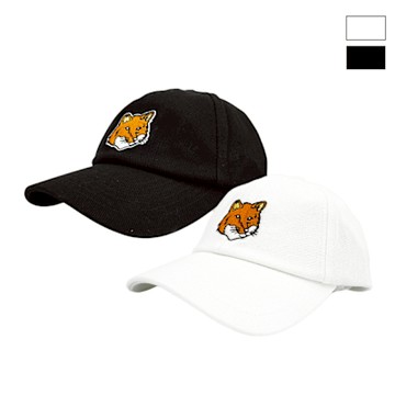 Maison Kitsune 帆布狐狸刺繡棒球帽(兩色任選)