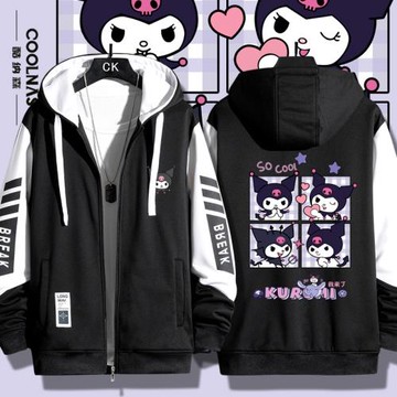 暗黑庫洛米kuromi甜酷風卡通動漫周邊開衫連帽衛衣春秋外套衣服潮