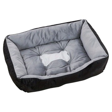 大型寵物窩 狗骨頭床墊 輕薄短絨 色澤持久 柔軟棉花 舒適耐洗 防滑底部  黑灰色  XS  1個
