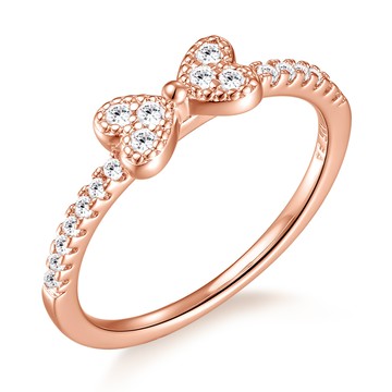 925純銀戒指．防小人尾戒．愛心｜蝴蝶結