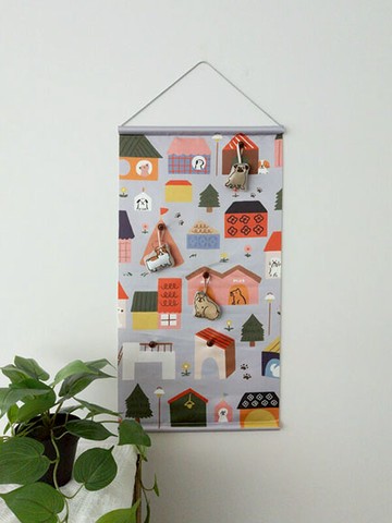 【SET ITEM】Yubeshi聯名款-印花掛毯+小狗圖案掛飾組(0F001237710) - Samansa Mos2