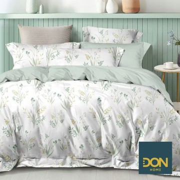DON 吸濕排汗天絲床包枕套組-雙人-悠揚葉曲