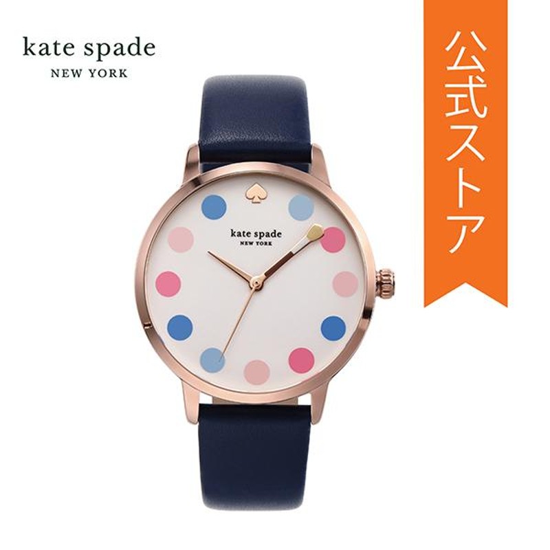 kate spade new york◆クォーツ腕時計/アナログ/レザー/WHT/BRW