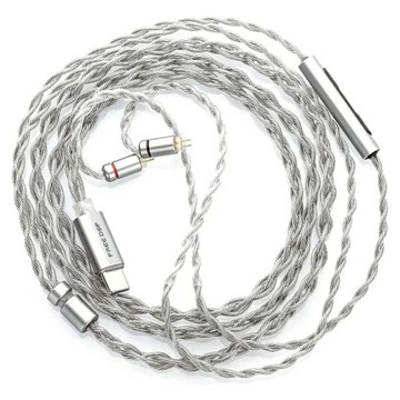 MOONDROP 水月雨 FreeDSP耳機 升級線 TYPE-C帶麥線  銀色  1個