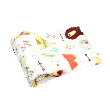 OceanBaby 多功能紗布包巾 105 x 105cm 秋色狐狸 透氣紗布 多用途  1件