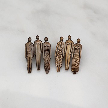 南瓜Vintage。Laurel Burch 1980s 手工 珐瑯 針式 耳環