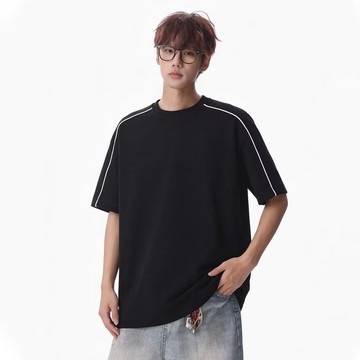 美式復古短袖T恤男 夏季新款寬鬆設計感小眾日系ins潮牌上衣服