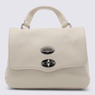 Zanellato White Leather Postina Baby Top Handle Bag