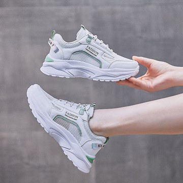 夏季新款透氣老爹鞋女ins鏤空網面潮街拍運動鞋增高女鞋