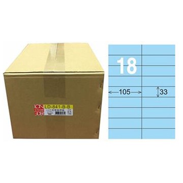【龍德】A4三用電腦標籤 33x105mm 淺藍色1000入 / 箱 LD-841-B-B