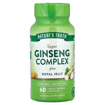 Nature's Truth, 超級人參複合物加蜂統領漿，60 粒速釋膠囊