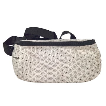 Paprcuts 個性腰包 - 黑白星芒 杜邦紙Tyvek®材質  25 x 13cm