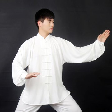 易武堂太極服真絲棉男女武術晨練表演服裝中老年太極拳服裝春夏季