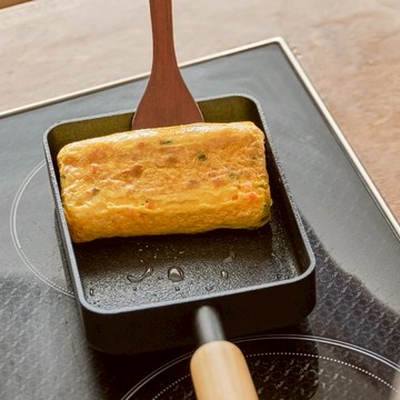 【blank.】 MODORI 玄黑方形平底鍋18x13cm