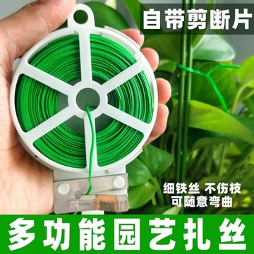 臺灣出貨✈️【可開發票】園藝捆紮帶花藝扎線包塑鐵絲月季爬藤植物牽引繩固定綁花神器支架
