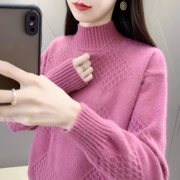 半高領女士毛衣女秋裝2025新款爆款時尚寬松打底衫女秋冬內搭洋氣