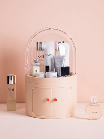 化妝收納整理盒創意網紅桌面大容量防塵護膚品置物架收納神器家用