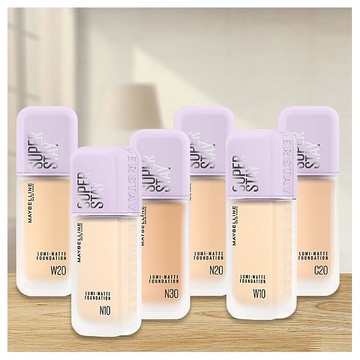 MAYBELLINE 媚比琳~SUPER STAY裸霧光持久水粉底(SPF12／PA+++)35ml 款式可選 小方胖粉底
