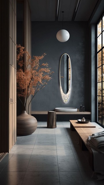 衝浪天堂：帶運動傳感器燈的異國情調長板鏡子