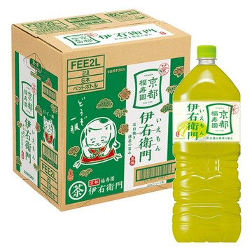 *貪吃熊* 箱出 日本 伊右衛門 綠茶 2L 家庭號 京都 福壽園 伊右衛門綠茶 日本綠茶 2L*6瓶箱 無糖綠茶