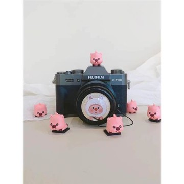 海貍可愛鏡頭蓋熱靴蓋套裝適合佳能尼康富士索尼ZVE10LR50Z50200D