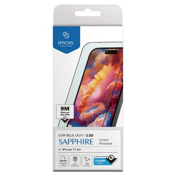 imos 2.5D亮面 RPF80低藍光藍寶石玻璃貼  iPhone 17 Air  1個