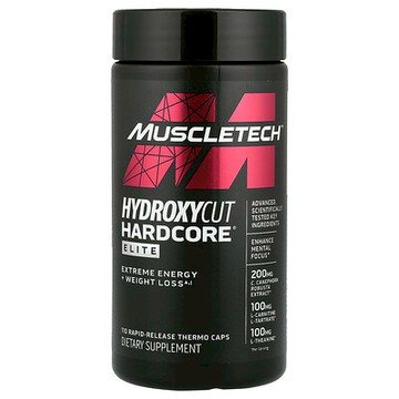 MuscleTech, Hardcore® Elite，110 粒速釋熱膠囊