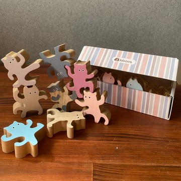 【LABOOS 樂舖】聖誕節交換禮物 - 功夫貓積木 最療癒の疊疊樂