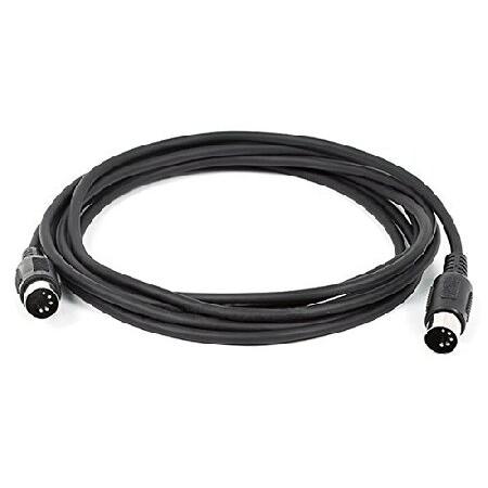 MIDI Cable with Pin DIN Plugs Feet Black