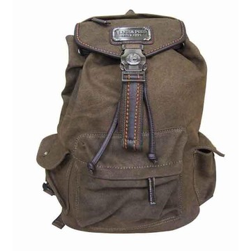 SANDIA-POLO後背包中小容量上學上班休閒個性款防水帆布+皮革