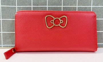 【震撼精品百貨】Hello Kitty 凱蒂貓~三麗鷗KITTY日本長夾/手拿包-紅色/蝴蝶結#12592
