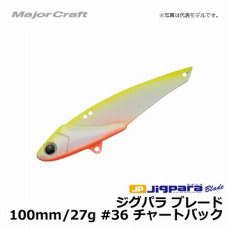 メジャークラフト ジグパラ ブレード 100mm 27g チャートバック シーバス 青物 鉄板 釣具 釣り具 通販 Lineポイント最大1 0 Get Lineショッピング