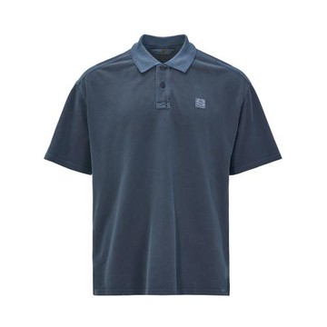 任-Timberland 男款深寶石藍成衣染色短袖Polo衫|A42D5433