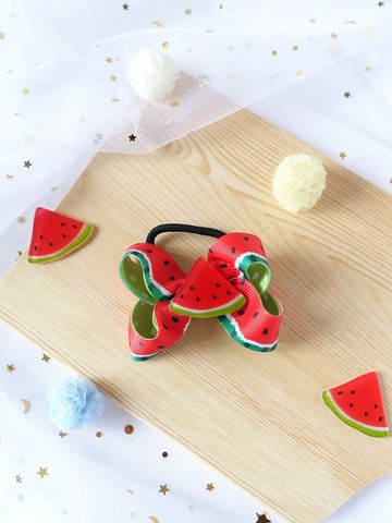 夏日水果 西瓜蝴蝶結 兒童髮飾 髮圈 髮夾