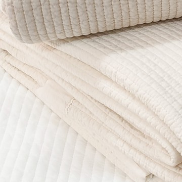 60支紗純棉棉花床墊  象牙色  195 x 225 cm