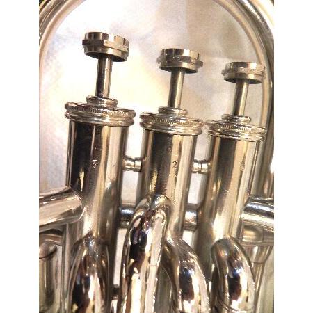 SILVER BRASS VALVE EUPHONIUM WITH MOUTH PIECE AND CARRY BAG