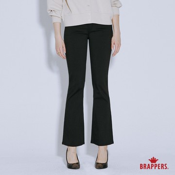 BRAPPERS 女款 新美腳ROYAL系列-中腰彈性九分喇叭褲-黑