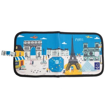 Jaq Jaq Bird 城市系列 攜帶型粉筆畫冊 - Color It & Go erasable book 5頁可擦拭頁面 5頁空白頁面  巴黎  1個