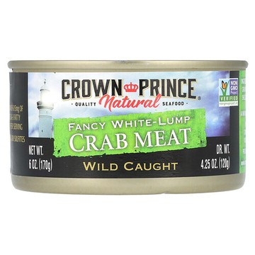 Crown Prince Natural, 精製白蟹肉，野外捕獲，6 盎司（170 克）