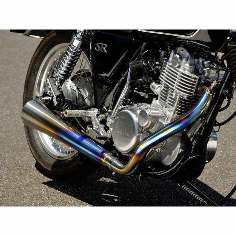 正規品／オーバーレーシング SR400 チタンメガホンマフラー MANXタイプ 