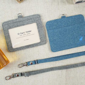 可調式雙層證件繩套組/附證件繩/工作證套/票卡夾/萬用票夾/卡套
