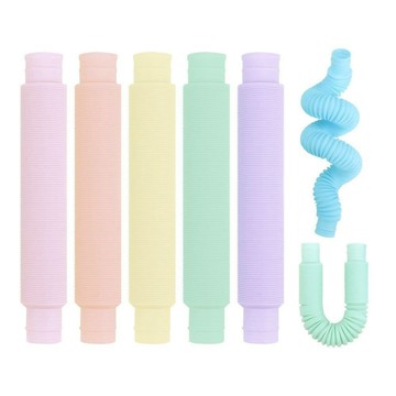 ✨桃園出貨-解壓玩具 Pop Tube兒童成人波紋DIY拉伸管軟管伸縮水管拚接塑料管