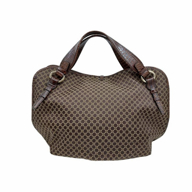 セリーヌ CELINE ビタースイート マカダム柄 ブラウンレザー